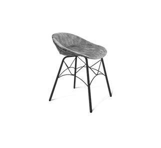 Обеденный стул SHT-ST19-SF1 / SHT-S107 (дымный/черный муар) в Нижнекамске