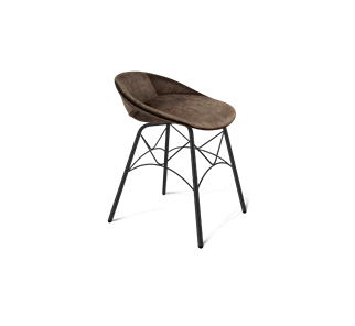 Обеденный стул SHT-ST19-SF1 / SHT-S107 (кофейный трюфель/черный муар) в Нижнекамске