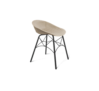 Обеденный стул SHT-ST19-SF1 / SHT-S107 (ванильный крем/черный муар) в Нижнекамске