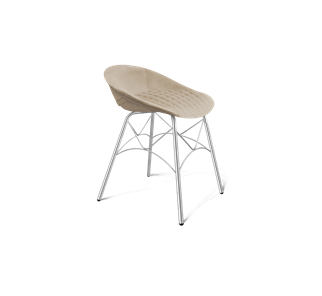 Обеденный стул SHT-ST19-SF1 / SHT-S107 (ванильный крем/хром лак) в Альметьевске