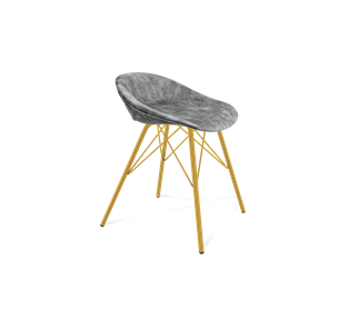 Обеденный стул SHT-ST19-SF1 / SHT-S37 (дымный/золото) в Альметьевске