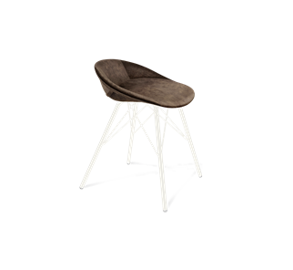 Обеденный стул SHT-ST19-SF1 / SHT-S37 (кофейный трюфель/белый муар) в Нижнекамске