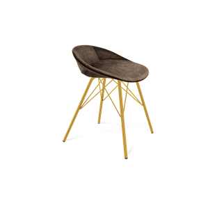 Обеденный стул SHT-ST19-SF1 / SHT-S37 (кофейный трюфель/золото) в Нижнекамске