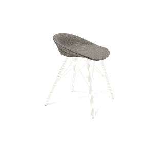Обеденный стул SHT-ST19-SF1 / SHT-S37 (коричневый сахар/белый муар) в Нижнекамске