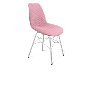 Обеденный стул SHT-ST29-С22 / SHT-S107 (розовый зефир/хром лак) в Казани