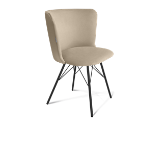 Обеденный стул SHT-ST36 / SHT-S37 (ванильный крем/черный муар) в Альметьевске
