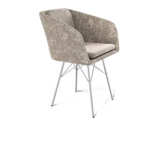 Обеденный стул SHT-ST43-1 / SHT-S64 (карамельный латте/хром лак) в Нижнекамске