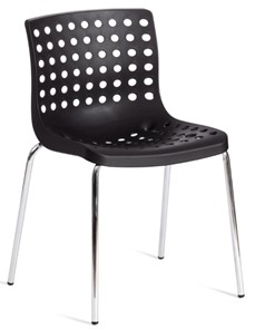 Кухонный стул SKALBERG (mod. C-084-A) 46х56х79 Black (черный) / Chrome (хром) арт.19258 в Набережных Челнах