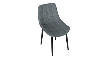 Обеденный стул Boston (Черный муар/Велюр V003 темно-серый) в Альметьевске