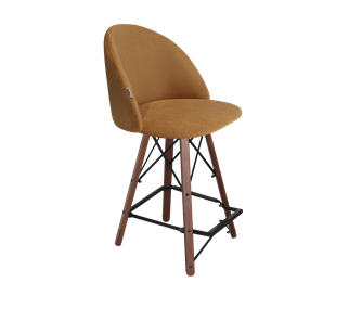 Полубарный стул SHT-ST35 / SHT-S80-1 (горчичный/темный орех/черный) в Нижнекамске
