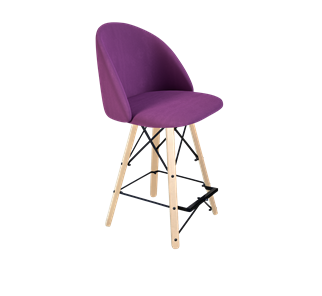 Полубарный стул SHT-ST35 / SHT-S80-1 (ягодное варенье/прозрачный лак/черный) в Альметьевске