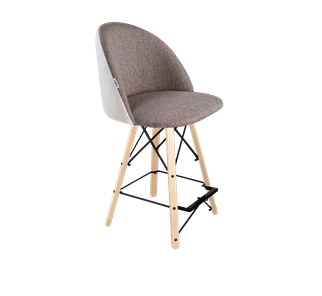 Полубарный стул SHT-ST35-3 / SHT-S80-1 (тростниковый сахар/зефирный/прозрачный лак/черный) в Набережных Челнах