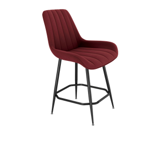 Полубарный стул SHT-ST37 / SHT-S148-1 (рубиновое вино/черный муар) в Нижнекамске