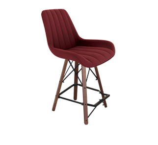 Полубарный стул SHT-ST37 / SHT-S80-1 (рубиновое вино/темный орех/черный) в Нижнекамске
