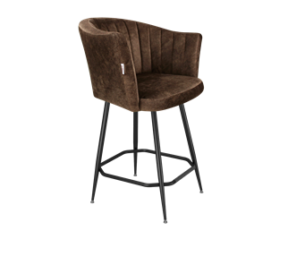Полубарный стул SHT-ST42-1 / SHT-S148-1 (кофейный трюфель/черный муар) в Альметьевске