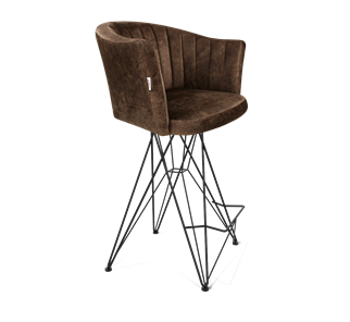 Полубарный стул SHT-ST42-1 / SHT-S66-1 (кофейный трюфель/черный муар) в Нижнекамске