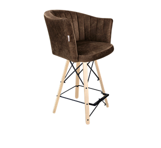 Полубарный стул SHT-ST42-1 / SHT-S80-1 (кофейный трюфель/прозрачный лак/черный) в Казани - предосмотр