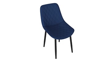 Обеденный стул Oscar (Черный муар/Велюр L005 синий) в Нижнекамске