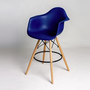 Барный стул DSL 330 Wood bar (темно-синий) в Набережных Челнах