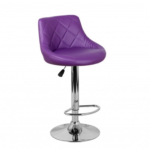 Барный стул Комфорт с мягкой спинкой WX-2396 экокожа фиолетовый в Альметьевске - изображение 1