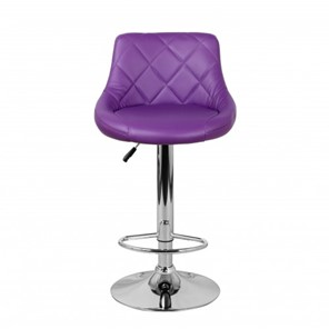 Барный стул Комфорт с мягкой спинкой WX-2396 экокожа фиолетовый в Альметьевске