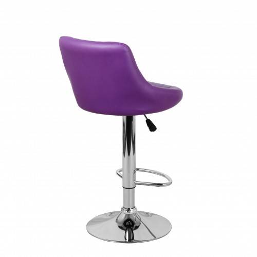 Барный стул Комфорт с мягкой спинкой WX-2396 экокожа фиолетовый в Нижнекамске - изображение 4