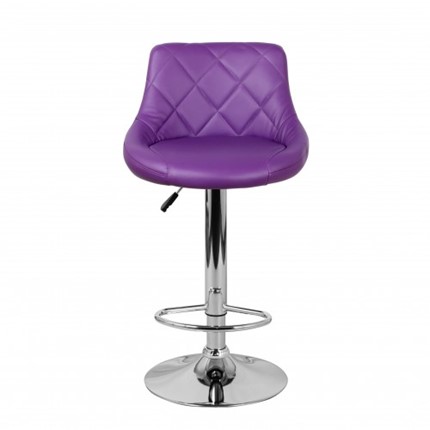 Барный стул Комфорт с мягкой спинкой WX-2396 экокожа фиолетовый в Казани - изображение