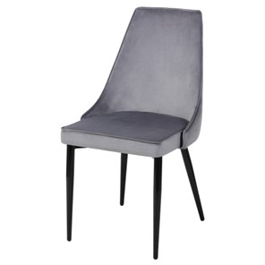 Мягкий дизайнерский стул Лорд СРП-071 Эмаль черная Веллюто серый в Альметьевске