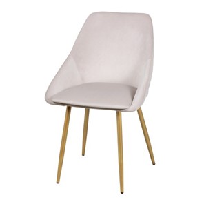 Мягкий дизайнерский стул Мартин СРП-063 эмаль голд Веллюто бежевый в Нижнекамске