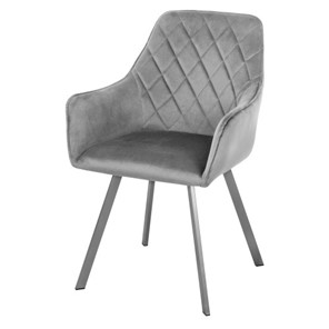 Мягкий стул-кресло Мадрид СРП-056 бриллиант Дрим серый в Набережных Челнах - предосмотр