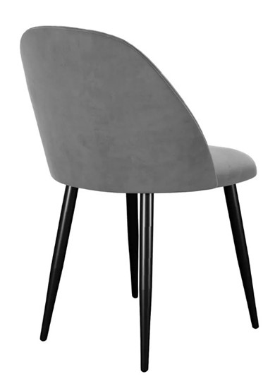 Обеденный стул 302, микровелюр B22 grey, ножки черные в Нижнекамске - изображение 3
