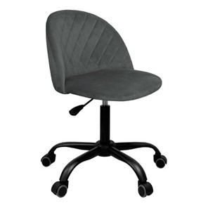 Обеденный стул BRABIX "Moon MG-074", велюр серый, пятилучие металлическое черное, 532773 в Набережных Челнах
