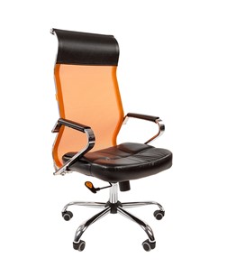 Кресло CHAIRMAN 700 сетка, цвет оранжевый в Нижнекамске - предосмотр