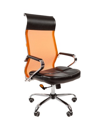 Кресло CHAIRMAN 700 сетка, цвет оранжевый в Нижнекамске - изображение
