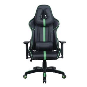 Компьютерное кресло Brabix GT Carbon GM-120 (две подушки, экокожа, черное/зеленое) 531929 в Нижнекамске