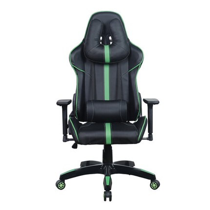 Компьютерное кресло Brabix GT Carbon GM-120 (две подушки, экокожа, черное/зеленое) 531929 в Нижнекамске - изображение