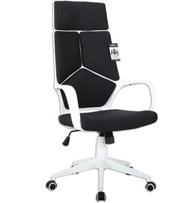 Кресло компьютерное Brabix Premium Prime EX-515 (пластик белый, ткань, черное) 531812 в Нижнекамске