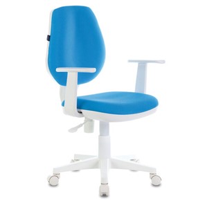 Офисное кресло Brabix Fancy MG-201W (с подлокотниками, пластик белый, голубое) 532411 в Набережных Челнах