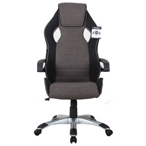 Офисное кресло Brabix Techno GM-002 (ткань, черное/серое, вставки белые) в Казани