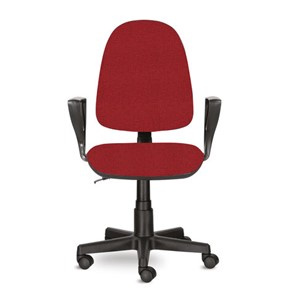 Кресло компьютерное Brabix Prestige Ergo MG-311 (регулируемая эргономичная спинка, ткань, красное) 532424 в Казани