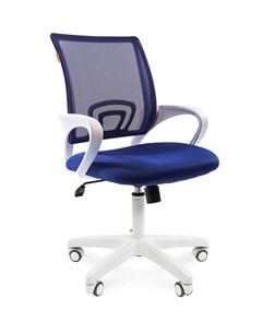 Кресло CHAIRMAN 696 white, ткань, цвет синий в Альметьевске