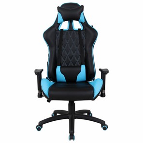 Кресло компьютерное Brabix GT Master GM-110 (две подушки, экокожа, черное/голубое) 531928 в Казани