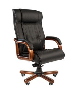 Кресло офисное CHAIRMAN 653 кожа черная в Нижнекамске