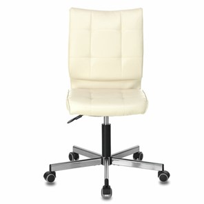 Кресло офисное Brabix Stream MG-314 (без подлокотников, пятилучие серебристое, экокожа, бежевое) 532078 в Альметьевске