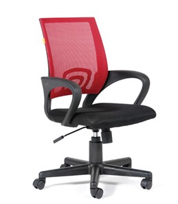 Кресло компьютерное CHAIRMAN 696 black Сетчатый акрил DW69 красный в Зеленодольске