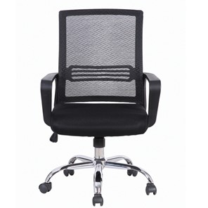 Кресло компьютерное Brabix Daily MG-317 (с подлокотниками, хром, черное) 531833 в Набережных Челнах