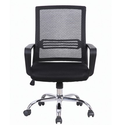 Кресло компьютерное Brabix Daily MG-317 (с подлокотниками, хром, черное) 531833 в Казани - изображение