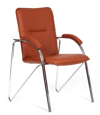 Компьютерное кресло CHAIRMAN 850 Экокожа Terra 111 коричневая в Альметьевске - изображение