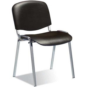 Офисный стул Iso Chrome кож.зам  PU-01 черный в Зеленодольске