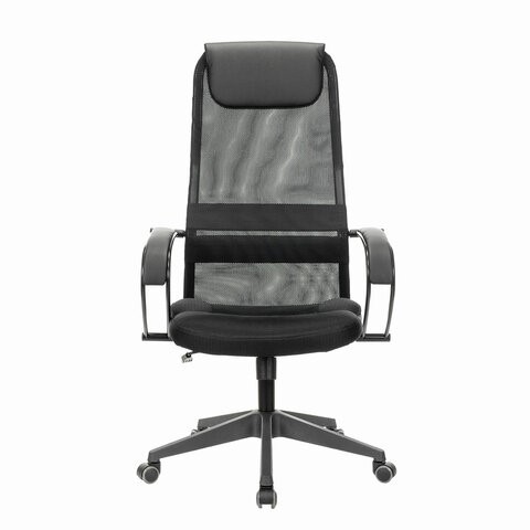 Офисное кресло Brabix Premium Stalker EX-608 PL (ткань-сетка/кожзам, черное) 532090 в Казани - изображение 1